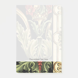 Post-it® Design floral ornemental aux frontières noires