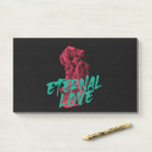 Post-it® Design graphique dynamique, urbain, tendance Etern (Sur un bureau)