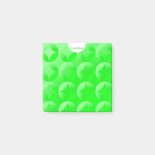 Post-it® Design graphique vert citron personnalisé (Devant)