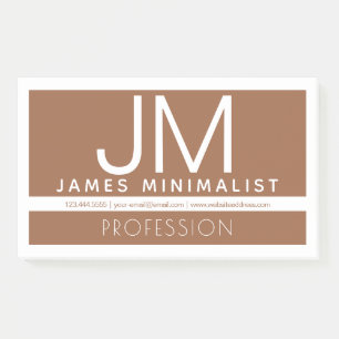 Post-it® Design minimaliste professionnel moderne Marron