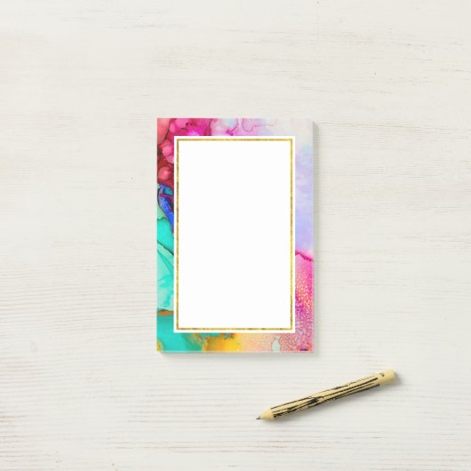 Post-it® Design moderne en marbre Abstrait (Sur un bureau)