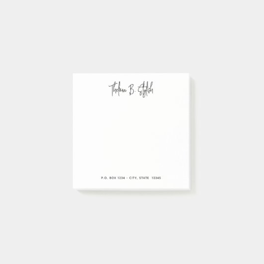 Post-it® Design moderne Script personnalisé Post-it Notes (Devant)