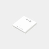 Post-it® Design moderne Script personnalisé Post-it Notes (Incliné)