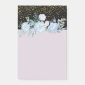 Post-it® Design Own Blue Floral Business ou Event Stationer (Devant)