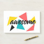 Post-it® Design urbain moderne, gai et tendance de "Awesome (Sur un bureau)