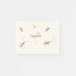 Post-it® Design vintage avec sept insectes différents