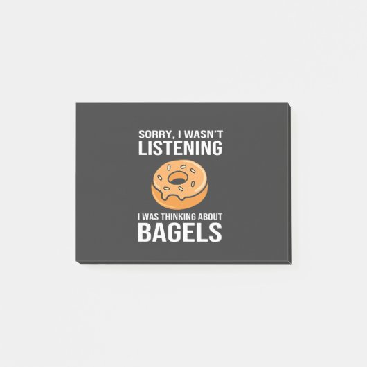 Post-it® Désolé de penser à Bagels Jewish Hanoukka (Devant)