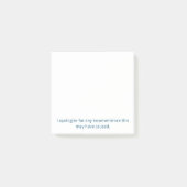 Post-it® Désolé pour l'inconvénient Post-it notes (Devant)