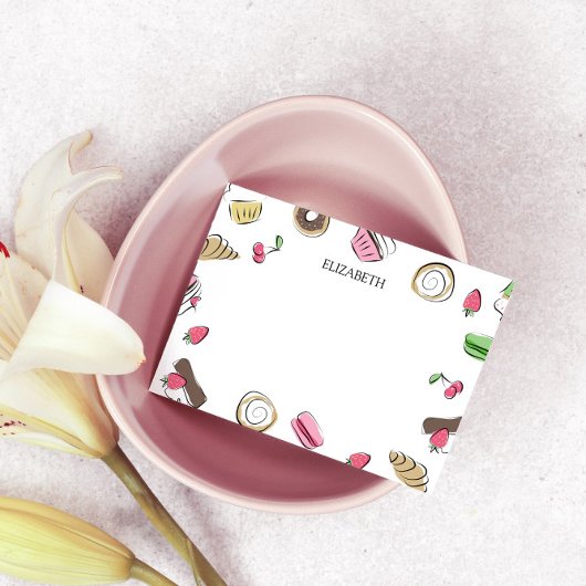 Post-it® Dessert Doodles | Nom personnalisé