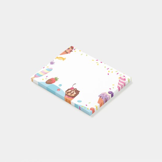 Post-it® Desserts et bonbons Notes post-it (Incliné)