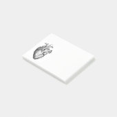 Post-it® Dessin anatomique vintage Coeur humain (Incliné)