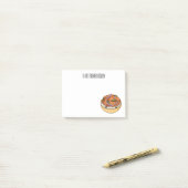 Post-it® dessin animé de bagel saumon (Sur un bureau)