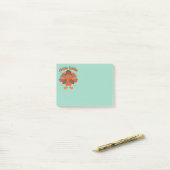 Post-it® Dessin animé de dinde de Thanksgiving mignon – “Gl (Sur un bureau)