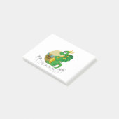 Post-it® Dessin animé de dragon vert (Incliné)