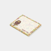Post-it® Dessin animé de hibou (Incliné)