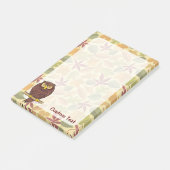 Post-it® Dessin animé de hibou (Incliné)