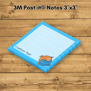 Post-it® Dessin animé de poissons Yin Yang
