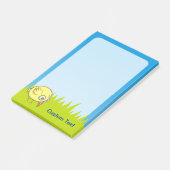 Post-it® Dessin animé d'oiseau jaune (Incliné)