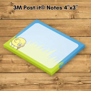 Post-it® Dessin animé d'oiseau jaune