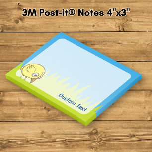 Post-it® Dessin animé d'oiseau jaune
