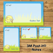 Post-it® Dessin animé d'oiseau jaune