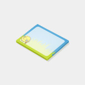 Post-it® Dessin animé d'oiseau jaune (Incliné)