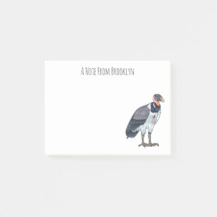 Post-it® dessin animé d'oiseau vautour du roi