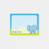 Post-it® Dessin animé éléphant bleu (Devant)