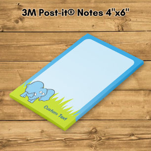 Post-it® Dessin animé éléphant bleu