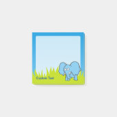 Post-it® Dessin animé éléphant bleu (Devant)