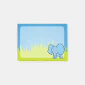 Post-it® Dessin animé éléphant bleu (Devant)