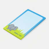 Post-it® Dessin animé éléphant gris (Incliné)