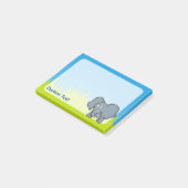Post-it® Dessin animé éléphant gris (Incliné)