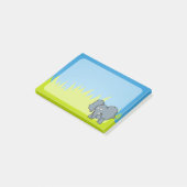 Post-it® Dessin animé éléphant gris (Incliné)