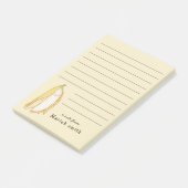 Post-it® dessin animé mignon kawaii souriant banane (Incliné)