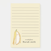 Post-it® dessin animé mignon kawaii souriant banane (Devant)