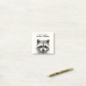 Post-it® Dessin au crayon de Raccoon (Sur un bureau)