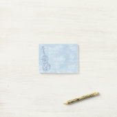 Post-it® Dessin au trait bleu violon sur l'effet texturisé (Sur un bureau)
