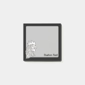 Post-it® Dessin au trait de tête de coq (Devant)