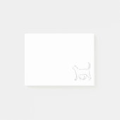 Post-it® Dessin au trait simple chat (Devant)