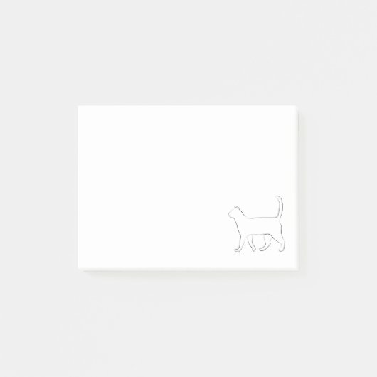 Post-it® Dessin au trait simple chat (Devant)