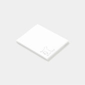Post-it® Dessin au trait simple chat (Incliné)