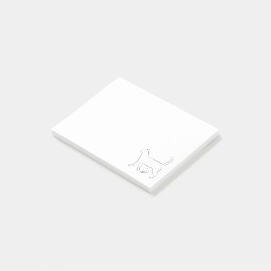 Post-it® Dessin au trait simple chat (Incliné)