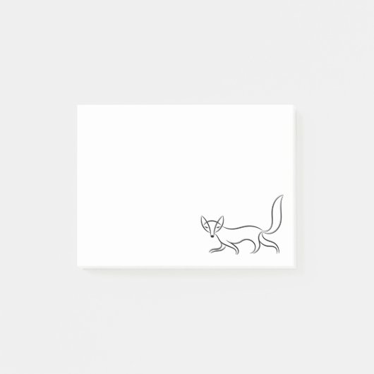 Post-it® Dessin au trait simple Fox (Devant)