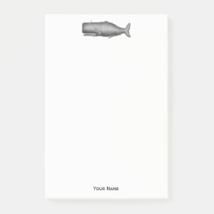 Post-it® Dessin de baleine d'époque du 19ème siècle