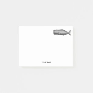 Post-it® Dessin de baleine d'époque du 19ème siècle