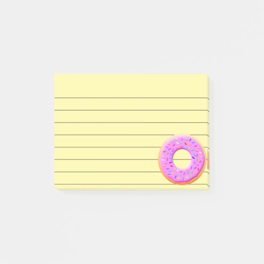Post-it® Dessin de beignet mignon avec pépites (Devant)