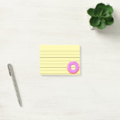 Post-it® Dessin de beignet mignon avec pépites (Bureau)