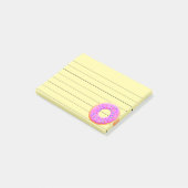 Post-it® Dessin de beignet mignon avec pépites (Incliné)