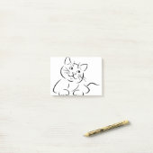 Post-it® Dessin de chat animal Feline Kitten Kittie Dessin (Sur un bureau)